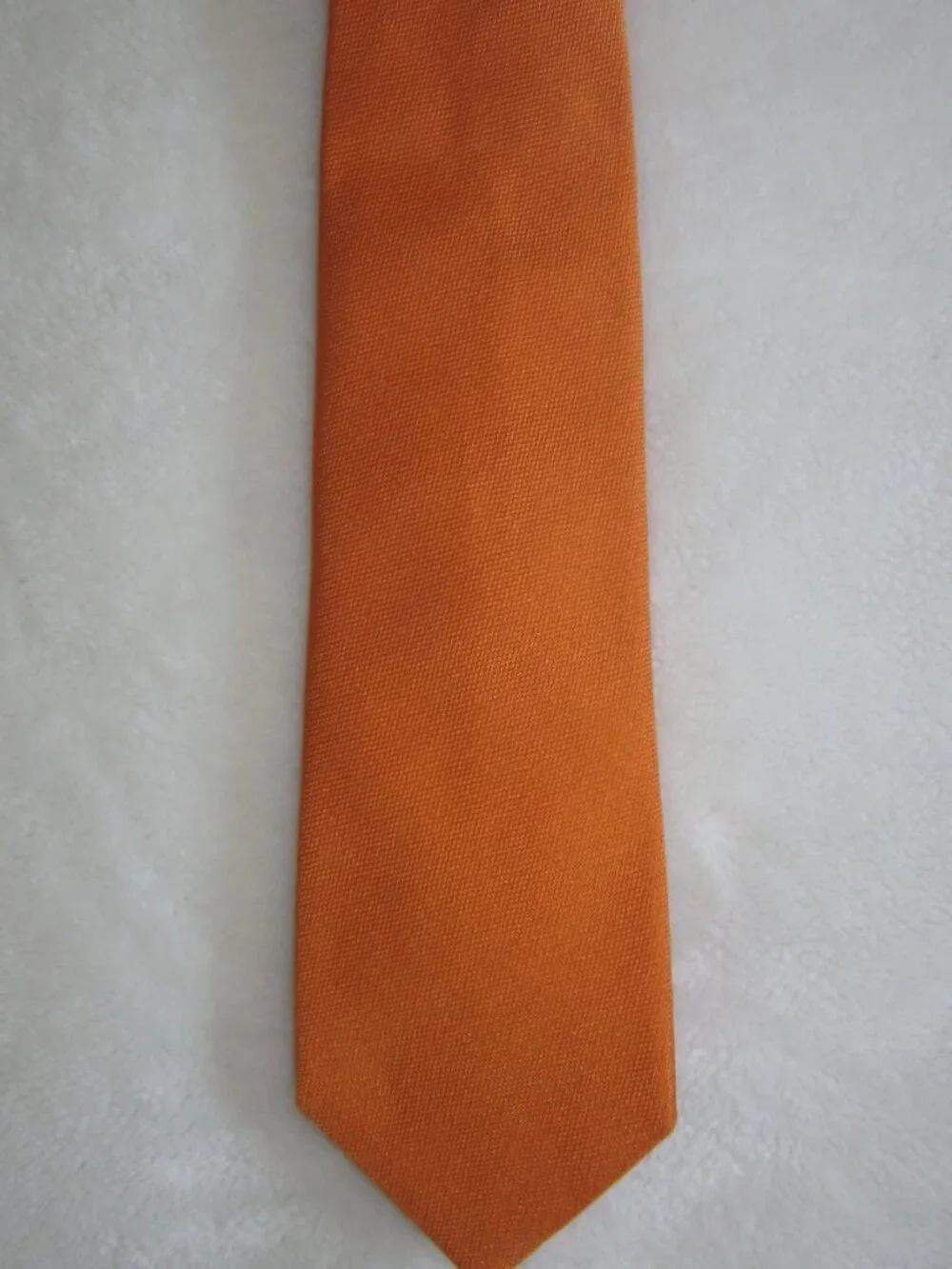 MICHELSONS Archive Collection Seven Fold Silk Tie Orange